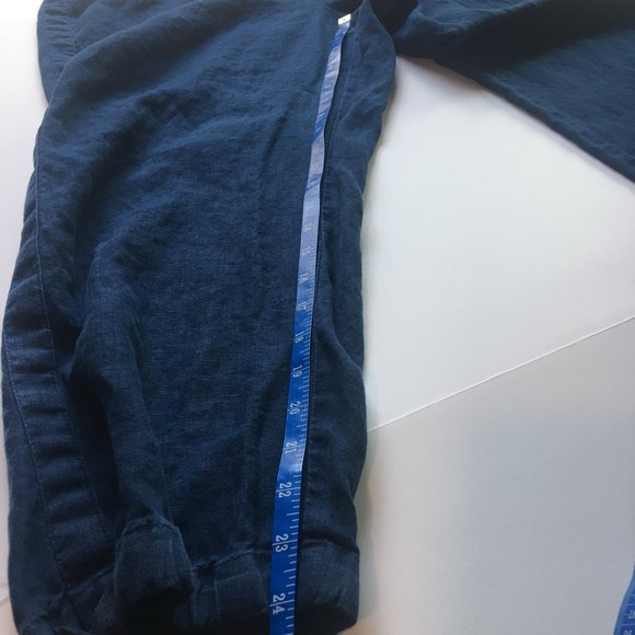 Pure Jill linen cropped pant, sz L - Picture 8 of 10